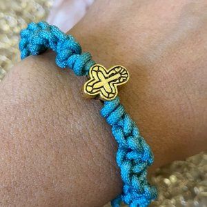 Celtic Cross braided macrame bracelet